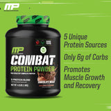 MusclePharm Combat Protein Powder, Chocolate Milk Flavor, Fuels Muscles for Productive Workouts, 5 Protein Sources Including Whey Protein Isolate & Egg Albumin, Gluten Free, 4 lb, 52 Servings