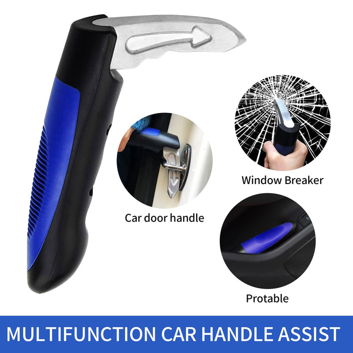 MOSKESON 2PACK Car Handle Assist for Elderly, Door Handle for Automotive, Multifunctional Car Handle Assist, Handicapped Elderly Assistant Support Handle RED&Blue