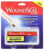 WoundSeal Topical Powder Wound Care First Aid for Cuts, Scrapes and Abrasions Single Use, 4 count (Packaging May Vary)