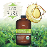 Organic Tea Tree Essential Oil - Huge 4 FL OZ - 100% Pure & Natural – Premium Natural Oil with Glass Dropper (Tea Tree)