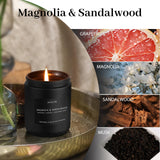 Scented Candles Set | Men Candles Set, Candles for Men Scented Candles for Home - 4 Pack Candles Scents of Pine & Clove/Cedar Oakmoss/Patchouli Amber/Magnolia & Sandalwood