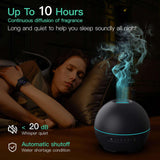 2 Pack Essential Oil Diffusers for Home - 200ml Aromatherapy Diffuser Humidifier with 4 Timers & 7 Colors Night Lights, 20dB Quiet Working for 10 Hours, Waterless Auto-Off