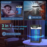 PhatroyYee Solar Bug Zapper Outdoor, 2024 Upgraded Mosquito Zapper Outdoor Solar Powered, Cordless Electric Bug Zapper Indoor w/Night Light, Waterproof Fly Zapper for Patio Backyard Kitchen Camping