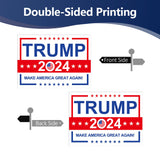 Trump Yard Signs 2024, Double Side 24” x 18” with Metal Stake Make America Great Again Political Yard Sign, Patriotic Decorations Voted for Donald Trump Lawn Sign 2024 Outdoor Election Decoration