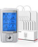 TENKER TENS Unit Muscle Stimulator, 24 Modes TENS EMS Machine for Pain Relief Therapy/Pain Management, Rechargeable Electronic Pulse Massager with 2"x2" and 2"x4" TENS Unit Electrode Pads