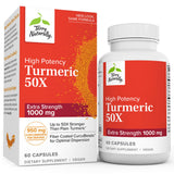 Terry Naturally Turmeric 50X - 60 Capsules - Extra Strength Formula - Vegan, Non-GMO - 30 Servings
