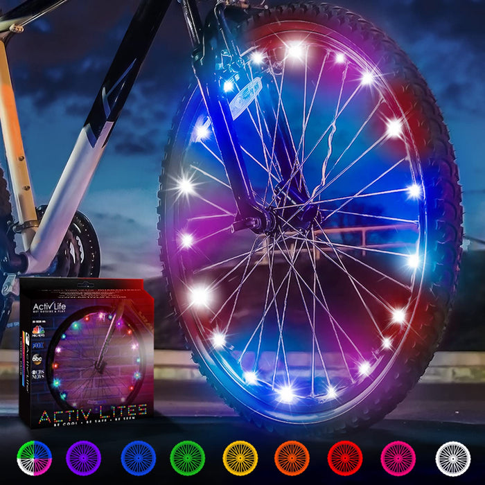 Bicycle Light (1 Wheel) Best Bicycle Lights for Night Riding Mens Bicycle Accessories Adult Bikes Gifts Men Who Have Everything Christmas Stocking Stuffers 5 6 7 8 9 10 11 12 Year Old Boys Girls Kids