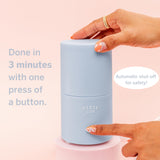 Pixie Menstrual Cup & Disc Steamer Sterilizer 2.0 - Kills 99.9% of Germs with Cleaner Steam - Wash Your Period Cup in 3 Minutes! - The Most Asked for Sensor On-Off Button & Must Have Cylinder Shape