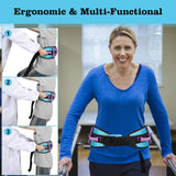 supregear Gait Belt - Anti-Slip Transfer Aid with 7 Handles and Quick-Release Buckle, Perfect for Senior Care, Aqua