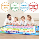 Jasonwell Aqua Water Doodle Mat 40 X 32 Inches Large Magic Drawing Doodling Mat Coloring Mat Educational Toys Christmas Birthday Gifts for Kids Toddler Boys Girls Age 2 3 4 5 6 7 8 Year Old (Alphabet)