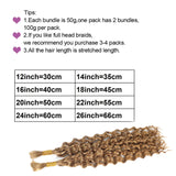 Double Drawn Bulk Human Hair for Braiding No Weft Only Hair for Micro Braids Crochet Hair for Bohemian Box Braids 100 Grams (2 of 50g) 20 inch Water Wave #27 Color