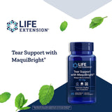 Life Extension Tear Support with MaquiBright 60mg - Maqui Berry Extract Eye Health Supplement For Dry Eyes - Tear Production Formula - Non-GMO, Gluten-Free, Vegetarian - 30 Capsules