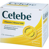 Cetebe Vitamin C Retard 500 - medicine with high-dose vitamin C with long-term effect - 1 x 180 retard capsules