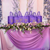 Sweetude 30 Pcs Thank You Gift Bags with Handles Bulk Reusable Goodie Bag Non Woven Foldable Bag for School Graduation Wedding Bridesmaid Gifts(Dark Purple, 10 x 8 x 4 Inch)