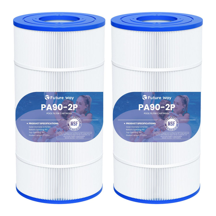 Future Way C900 Pool Filter Cartridge Replacement for Hayward C900, Replace Pleatco PA90, Hayward CX900RE, Unicel C-8409, 90 sq.ft, 2 Pack