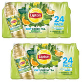 LIPTON Diet Green Iced Tea - Citrus Flavor With Other Natural Flavors - With 100% Daily Value Antioxidant Vitamin C Per 12 Fl Oz, 24-500 ml Bottles - 2 Pack