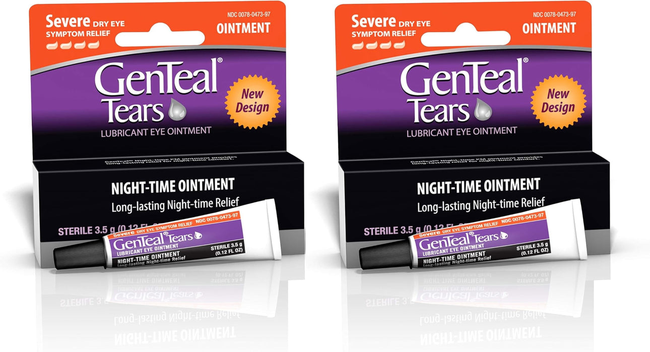 Genteal Tears Night-Time Ointment 3.5g Clear 0.12 Fl Oz (Pack of 2)