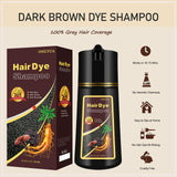 Natural Dark Brown Hair Color Shampoo for Gray Hair,Instant Hair Dye Shampoo 3 in 1 for Men & Women,Long Lasting Color Shampoo Hair Dye,Brown Hair Shampoo Colors in Minutes