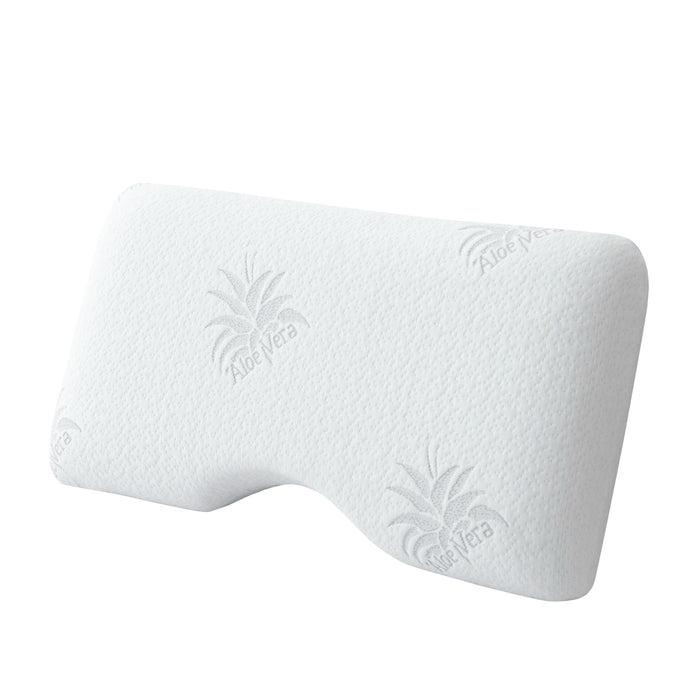 EGOHOME Cervical Neck Pillow, Side Sleeper Pillow for Sleeping, Aloe Vera Infused Memory Foam Pillow for Neck Pain Relief, Ergonomic Neck Support Pillow for Side Back Stomach Sleepers, 30x16 Inches