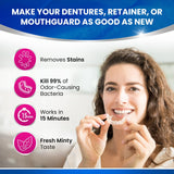 240 Retainer and Denture Cleaning Tablets (8 Months Supply) - Cleaner Removes Plaque, Stains from Dentures, Retainers, Night Guards, Mouth Guard, Aligners and Removable Dental Appliances