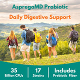 ScimeraMD® Asprega Probiotic + Prebiotic Supplement for Digestive Health and Immune System Support, 35 Billion CFUs, 30 CT