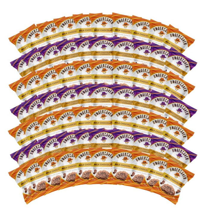 Undercover Chocolate Quinoa Crisps - Milk Chocolate Variety Pack | 70-Count, Individually Wrapped Crisps | Gluten Free, Nut-Free, Allergen Friendly, Kosher