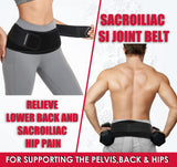 Sacroiliac SI Hip Belt for Women Men SI Joint Hip Belt - Lower Back Support Brace - Hip Braces for Hip Pain - Pelvic Support Belt - Adjustable Sciatica Pelvis Lumbar Pain Relief Trochanter Brace