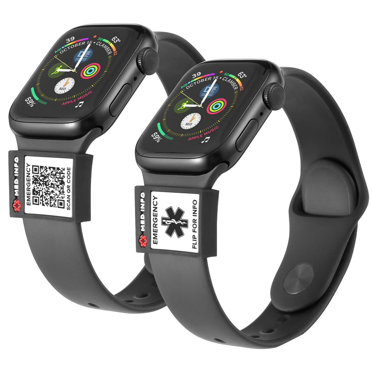 MYLUCKYTAG QR Code Medical ID Tags - Medical ID Bracelet Sleeve - Fits