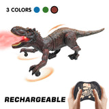 Remote Control Dinosaur Toys for Kids 5-7, 8-12, 10-12, Electronic RC T Rex Dino Robot Toy for Boys, Top Christmas & Birthday Gifts for 6 7 8 9 10 11 & 12 Year Old Boys (3-5 Colors: Brown)