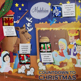 Madelaine Christmas Pageant Christmas Countdown Advent Calendar Filled With 24 Milk Chocolates Bite-Sized - 2 Pack of Chocolates - 8oz Wrapped in Foil