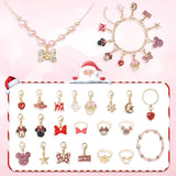 Christmas Advent Calendar 2024 for Girls 24 Days Countdown Calendar with DIY Charm Bracelet&Necklace, Rings Xmas Holiday Gift for Daughter, Niece