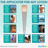 BackBliss Easy Reach Lotion Applicator for Backs - Made in Britain for Men and Women Clear