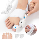 Grzcp Bunion Corrector for Women & Men, Adjustable Bunions Correction for Bunion Relief with Big Toe Separators, Bunion Splint with Silicone Pad Suitable for Left/Right Feet