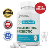 Justified Laboratories (2 Pack) Best Breath 1.5 Billion CFU Probiotic Oral Support 120 Capsules