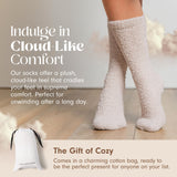 Unboxme Gifts Cozy Sock For Women | 3 Pack Assorted Fuzzy Ultra-Luxe Cloud Sock For Women & Men With Gift Box | Great Christmas Gift, 3 Pairs Grey Cream White Blush Pink