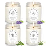 4 Pack Candles for Home Scented, Lavender Candles, 4x6.3 oz 4x50 Hour Long Lasting Aromatherapy Jar Candles Natural Soy Wax Relaxing Candle, Candles Gifts for Women (Lavender *2 &Sage &Jackson)