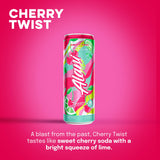 Alani Nu Cherry Twist Sugar Free, Low Calorie Energy Drinks | 200mg Caffeine | Pre Workout Performance with Antioxidants | Biotin B Vitamins | Zero Sugar | 15 Calories | 12 Fl Oz Cans