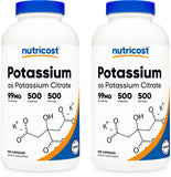 Nutricost Potassium Citrate 99mg, 500 Capsules (2 Bottles)
