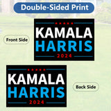 Probsin Kamala Harris 2024 Yard Sign Double Sided 12" x 17" Signs Voted for Kamala Harris President Election Outdoor Decorations for Indoor Outdoor Lawn, Garden, Window, Party Supplies (Black)