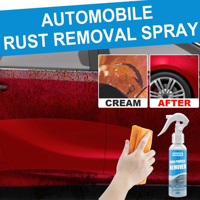 Ouhoe Iron Powder Remover - Car Rust Removal Spray, Rustout Instant Remover Spray, Multifunctional Rust Removal Spray for Rust from Tools, Metals, Car Parts, Maintenance Cleaning Derusting Spray (2pc)