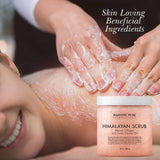 MAJESTIC PURE Himalayan Salt Body Scrub with Collagen and Sweet Almond Oil - Exfoliating Salt Scrub to Exfoliate & Moisturize Skin, Deep Cleansing - 10 oz