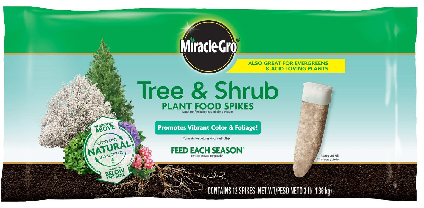 Miracle-Gro 4851012 Tree & Shrub Plant Food Spikes, 12-Count - Quantity 1