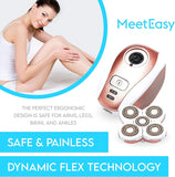 MEETEASY Electric Leg Shaver for Women - Rechargeable Painless Lady Razor for Leg Face Lips Body Underarms Armpit - Female Cordless Bikini Trimmer