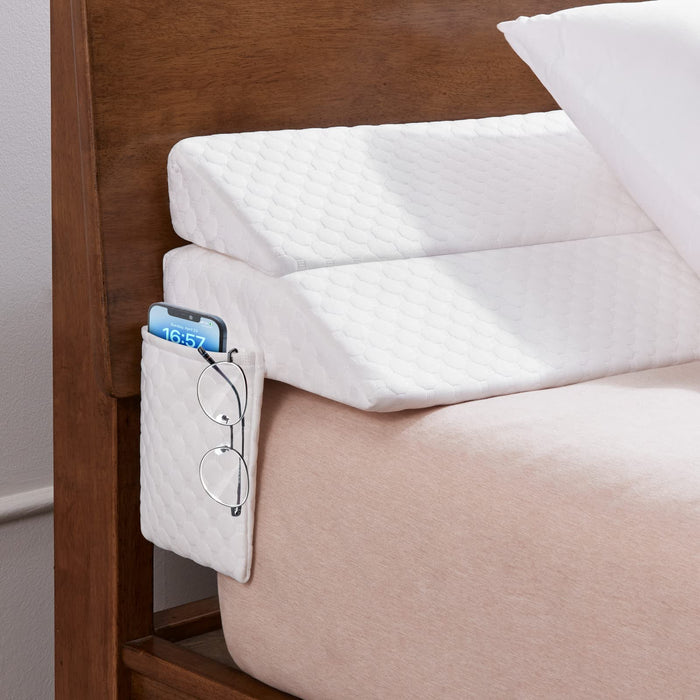 EUHAMS Twin Size Bed Wedge Pillow - Bed Gap Filler Mattress Wedge Headboard Pillow Close The Gap 0-7" Between Your Headboard and Mattress or Wall for Sleeping Backrest Pillow (39"x10"x6" White)