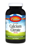 Carlson Chewable Calcium Citrate 250 mg, Vanilla, 120 Tablets