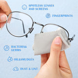 Sumind 100Pcs Eyeglass Cleaning Cloth Bulk 5.5 in Microfiber Glass Cleaning Cloths Eye Glasses Cleaner Wipes Microfiber Cloth for Glasses Phone Camera Lenses Screen Delicate Surfaces(Gray and Black)