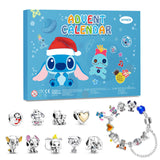 Myouth Advent Calendar 2024 Christmas 24 Days Countdown Calendar with 2 Diy Bracelet and Unique Cute Cartoon Charm Christmas Holiday Ornament Gift