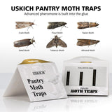 USKICH Pantry Moth Traps with Strength Pheromones Moths Killer Safe and Effectiv (10 Pcs)