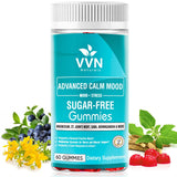 VVN Naturals Sugar Free 22 in 1 Calm Mood Gummies St. John's Wort, 5-HTP, GABA, Ashwagandha| Magnesium Glycinate Gummies | Non-GMO, Natural Support Stress & Relaxation, Mood & Energy | Vegan, 60 ct.
