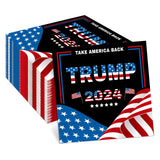 100 Pieces Trump 2024 Napkins 13 x 13 Inches Take America Back Trump 2024 Paper Napkins Disposable President Trump Cocktail Napkins Vivid Patriotic Colors